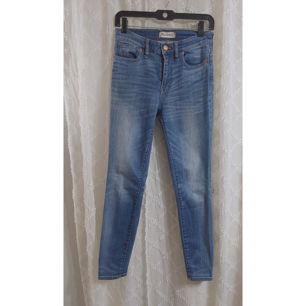 Madewell High Riser Skinny Jeans Size 27 Medium Wash Blue Denim High Waist Slim